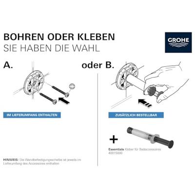 Closetborstelset Grohe Essentials New Warm Sunset Geborsteld
