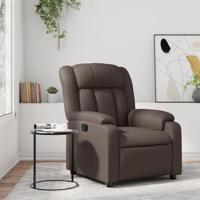 Fauteuil verstelbaar kunstleer bruin - thumbnail