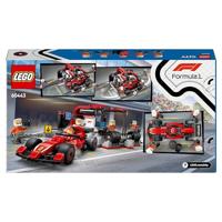 LEGO CITY F1 pitstop en pitcrew met Ferrari auto 60443 - thumbnail