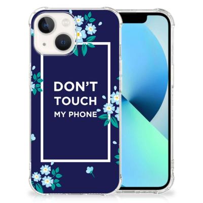 iPhone 13 Anti Shock Case Flowers Blue DTMP iPhone 13 Anti Shock Case Flowers Blue DTMP