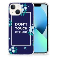 iPhone 13 Anti Shock Case Flowers Blue DTMP - thumbnail