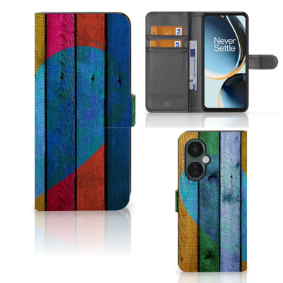 OnePlus Nord CE 3 Lite | Book Style Case | Wood Heart - Cadeau voor je Vriend