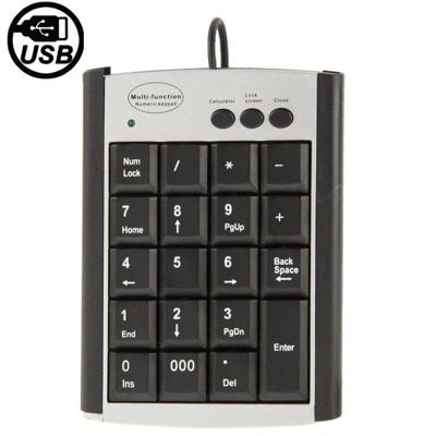 USB niet-synchrone Notebook Computer Multi function toetsenblok met 19 sleutels