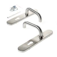 Deurkruk D-model m/schild rvs pc72 45x245mm - thumbnail