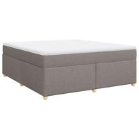 Boxspring met matras stof taupe 180x200 cm - thumbnail