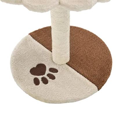 Kattenkrabpaal met sisal krabpaal 40 cm beige en bruin