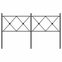 Hoofdbord 160 cm metaal zwart - thumbnail