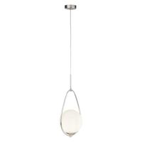 Searchlight HanglampAvalon met wit glas - 9171-1SS - thumbnail