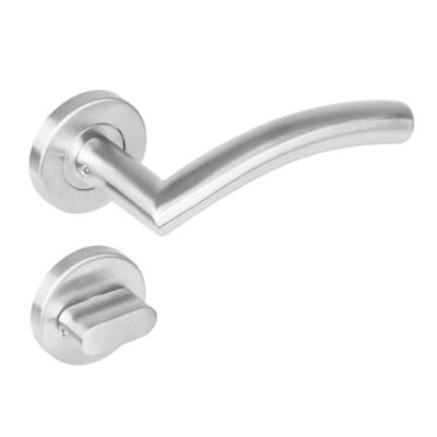 Intersteel Deurkruk Lisa 90° op rozet met toilet-/badkamersluiting - RVS