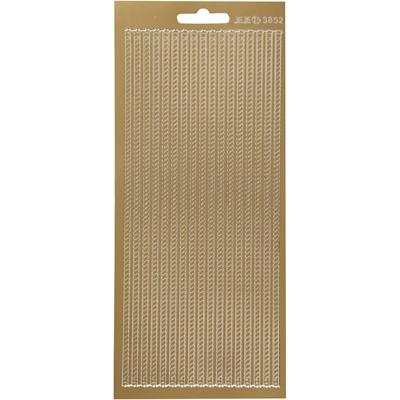 Creativ Company Stickers, randen, vel 10x23 cm, goud, 1 vel