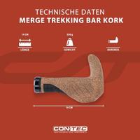 CONTEC handvatten "merge trekking bar kork" ct grips merge trekking bar cork, 140mm - thumbnail