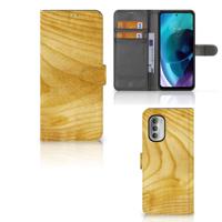 Motorola Moto G51 5G | Book Style Case | Licht Hout - thumbnail