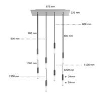 Hanglamp met 8 pendels en metalen afwerking Mat zwart Dibond | Creative-Cables | Lamp kopen | Creative-Cables | Lamp kopen | Creative-Cables | Lamp | - thumbnail