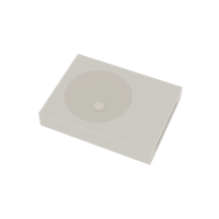 Wastafel Ideavit Solidnext 60x45x10 cm Inclusief Handdoekhouder Solid Surface Mat Wit - thumbnail