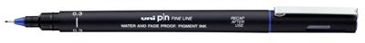 Fineliner uni-ball pin 0.3mm blauw | 12 stuks