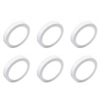 LED Downlight Set van 6 - 12W - Koud Wit 6000K - Rond Ø170mm - Mat Wit Aluminium - thumbnail