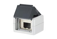 BTR E-DAT module IP44 AP walk. Grijs Cat.6 zonder bezaaid max. 2 Modules voor 2x E-DAT Module Grijs - thumbnail