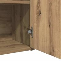 Dressoir 60x30x75 cm bewerkt hout artisanaal eikenkleurig - thumbnail