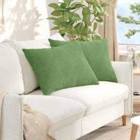 VidaXL Sofa kussens 2 stuks lichtgroen 70 x 50 cm cordstof - thumbnail