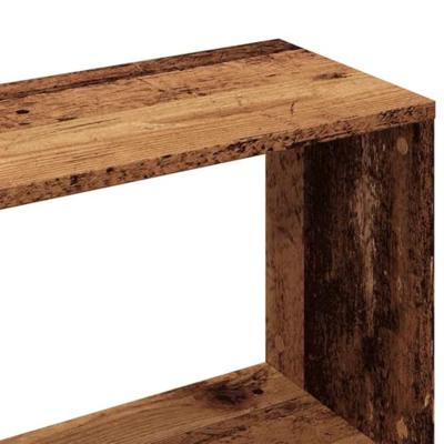 Boekenkast 80x24x192 cm bewerkt hout oud houtkleurig