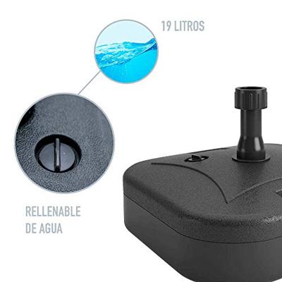 Voet voor Parasol Aktive 44,5 x 12,5 x 44,5 cm Zwart Plastic