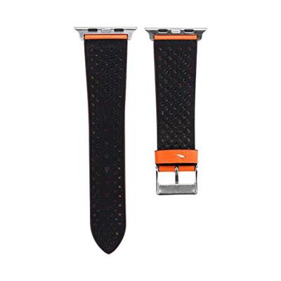 Dot Pattern Leren bandje - Oranje - Geschikt voor Apple Watch 44mm / 45mm / 46mm / 49mm Dot Pattern Leren bandje - Oranje - Geschikt voor Apple Watch 44mm / 45mm / 46mm / 49mm