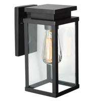 Jersey Muurlamp Zwart Large met 3W Bewegingssensor LED - thumbnail