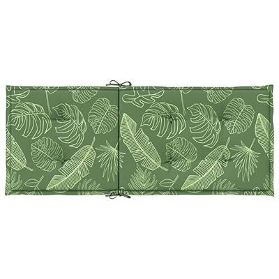 Stoelkussens 2 st hoge rug bladpatroon stof Stoelkussens 2 st hoge rug bladpatroon stof