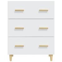 Dressoir 70x34x90 cm bewerkt hout wit - thumbnail