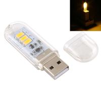 3W 3LEDs 5V 80LM USB LED boek licht draagbare nachtlampje warm licht - thumbnail