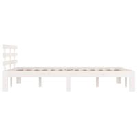Bedframe massief hout wit 140x200 cm - thumbnail