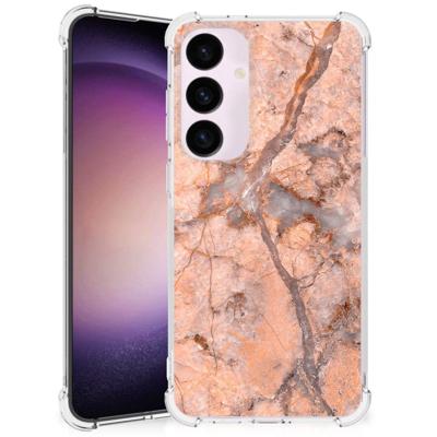 Samsung Galaxy S24 Plus Anti-Shock Hoesje Marmer Oranje Samsung Galaxy S24 Plus Anti-Shock Hoesje Marmer Oranje