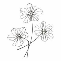 Metalen Wanddecoratie IJzerdraad Bloemen - thumbnail