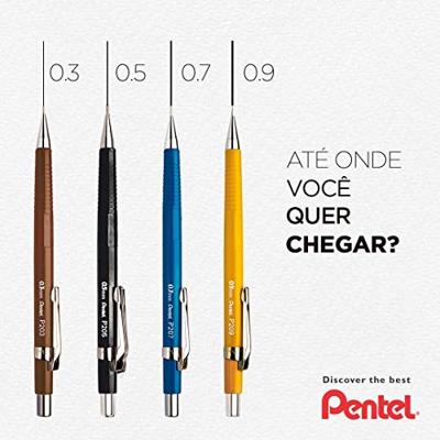 Pentel vulpotlood voor potloodstiften: 0,3 mm, bruine houder