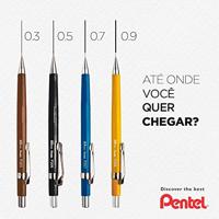 Pentel vulpotlood voor potloodstiften: 0,3 mm, bruine houder - thumbnail