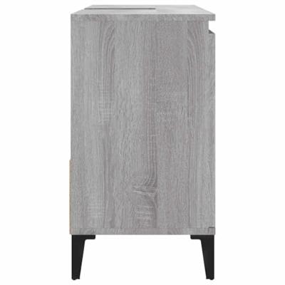 Badkamerkast 65x33x60 cm bewerkt hout grijs sonoma eikenkleurig