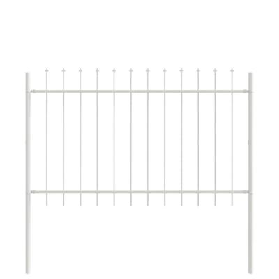 Tuinhek 9 pcs Wit 15,3 x 0,8 m Poedercoating staal