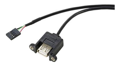 Renkforce RF-5719748 USB-kabel USB 2.0 Shrouded header 4-polig, USB-A bus 0.60 m Zwart Schroefbaar