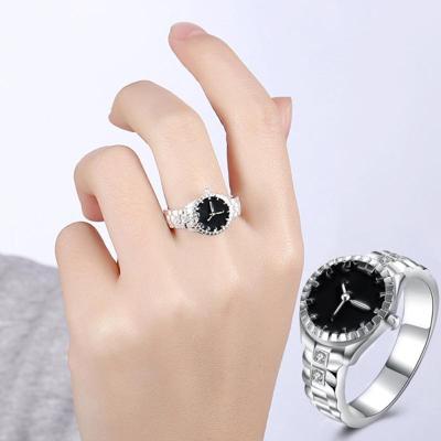 Creatieve diamant wijzerplaat quartz horloge ringen (6)
