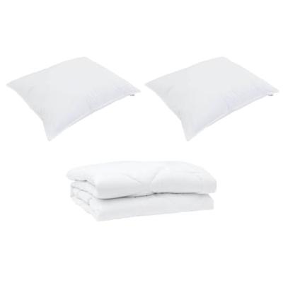 Dekbed met kussen 3 pcs Wit 260 x 220 cm Microfibre