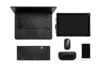 Kensington Draadloos toetsenbord, multi-apparaat, draadloos, dubbel toetsenbord, verbinding via Bluetooth of USB 3.0, mini-toetsenbord, QWERTY, ES, Windows, Mac, iOS en ChromeOS (K75502ES) - thumbnail