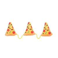 Fuzzyard 3 pizzastukken aan touw met catnip pluche - thumbnail