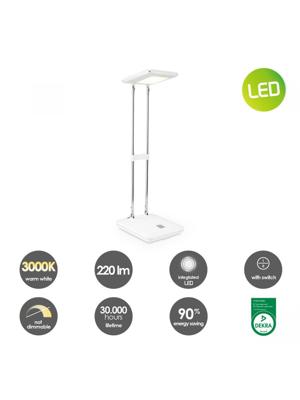 Light depot - LED bureaulamp Check - 31,5 cm - wit - Outlet