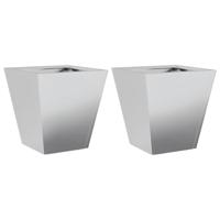 Plantenbakken 2 st 30x30x30 cm gegalvaniseerd staal - thumbnail