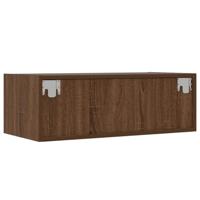 Tv-meubel met LED-verlichting 75x35,5x25 cm bruin eikenkleur - thumbnail