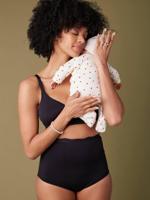 Set met 2 naadloze zwangerschapsonderbroeken met hoge taille ENVIE DE FRAISE zwart - thumbnail