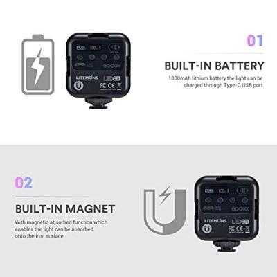 Godox Litemons LED verlichting RGB - LED6R Godox Litemons LED verlichting RGB - LED6R