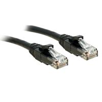 LINDY 48075 RJ45 Netwerkkabel, patchkabel CAT 6 U/UTP 0.30 m Zwart 1 stuk(s) - thumbnail