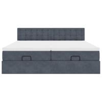 Ottoman bed met matrassen en LED's 200x200cm fluweel - thumbnail