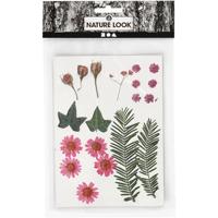 Creativ Company Gedroogde bloemen en bladeren lichtrood, 19dlg. - thumbnail
